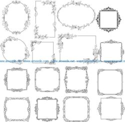 Creative decorative frame  file cdr and dxf free vector download for Laser cut CNC