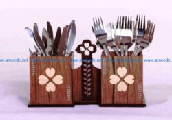 Cutlery Stand file cdr and dxf free vector download for Laser cut