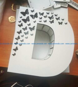 D-shaped box file cdr and dxf free vector download for Laser cut
