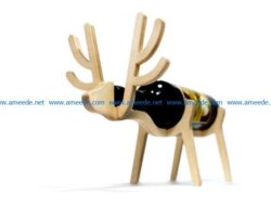 Deer wine rack file cdr and dxf free vector download for Laser cut