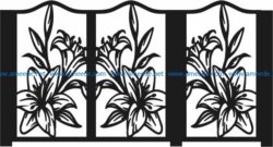 Design pattern panel screen E0007041 file cdr and dxf free vector download for Laser cut CNC