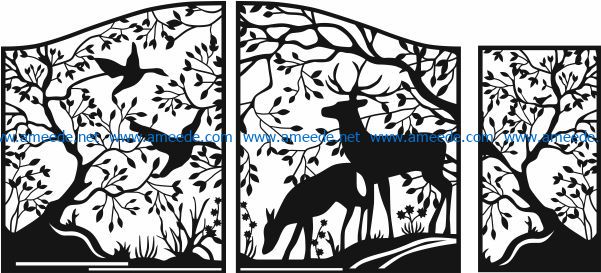 Design pattern panel screen E0007046 file cdr and dxf free vector download for Laser cut CNC