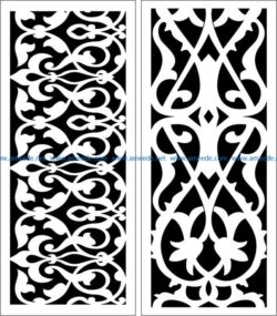 Design pattern panel screen E0007175 file cdr and dxf free vector download for Laser cut CNC