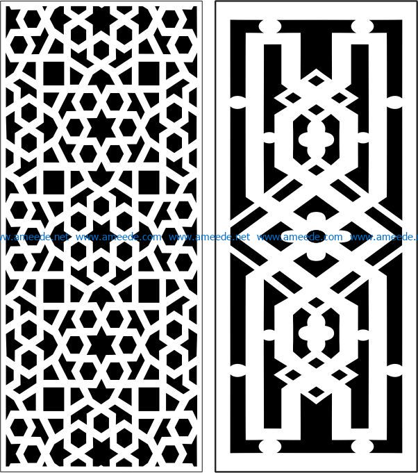 Design pattern panel screen E0007233 file cdr and dxf free vector download for Laser cut CNC