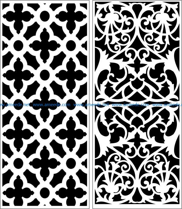 Design pattern panel screen E0007266 file cdr and dxf free vector download for Laser cut CNC