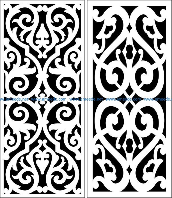 Design pattern panel screen E0007267 file cdr and dxf free vector download for Laser cut CNC