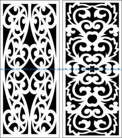 Design pattern panel screen E0007269 file cdr and dxf free vector download for Laser cut CNC