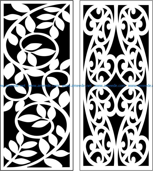 Design pattern panel screen E0007319 file cdr and dxf free vector download for Laser cut CNC