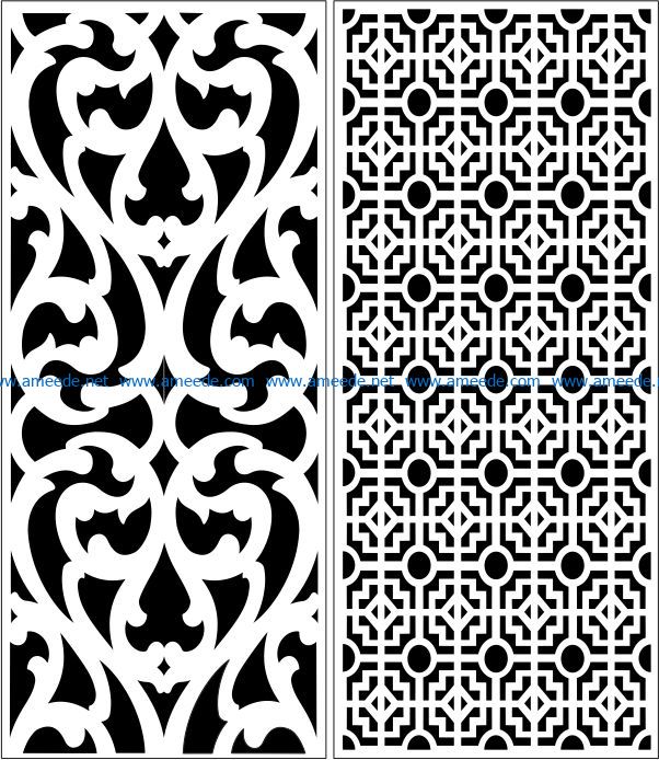 Design pattern panel screen E0007322 file cdr and dxf free vector download for Laser cut CNC