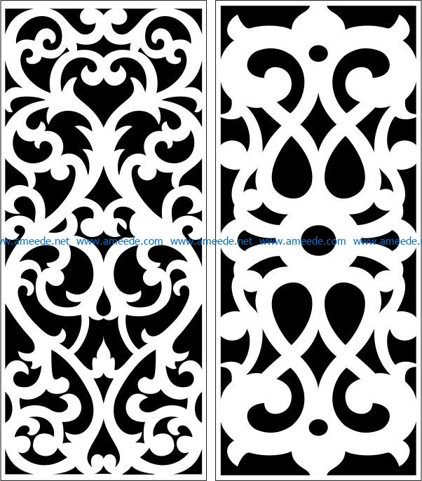 Design pattern panel screen E0007323 file cdr and dxf free vector download for Laser cut CNC