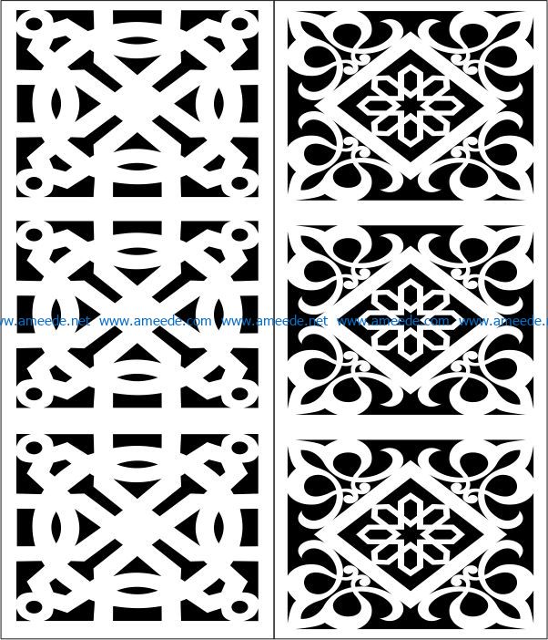 Design pattern panel screen E0007384 file cdr and dxf free vector download for Laser cut CNC