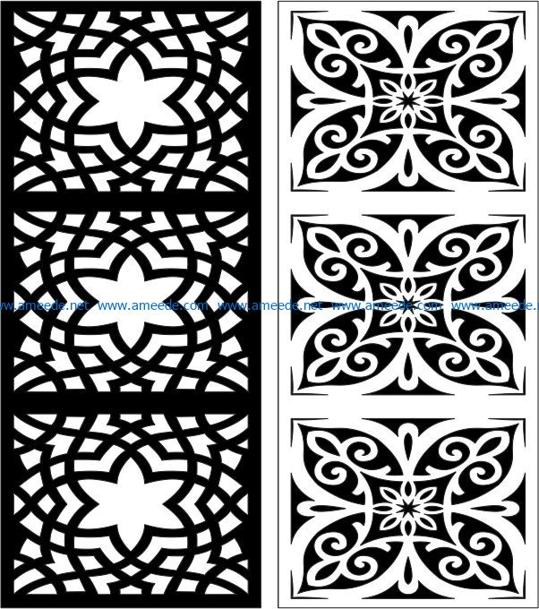 Design pattern panel screen E0007386 file cdr and dxf free vector download for Laser cut CNC