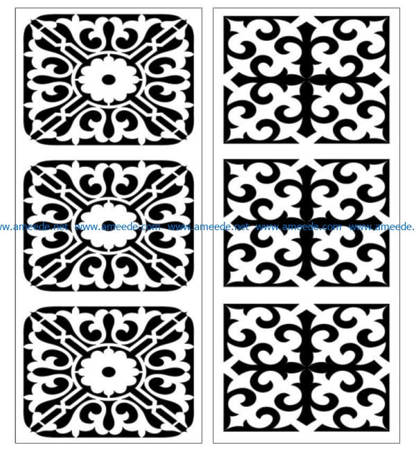 Design pattern panel screen E0007395 file cdr and dxf free vector download for Laser cut CNC