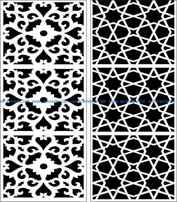 Design pattern panel screen E0007397 file cdr and dxf free vector download for Laser cut CNC