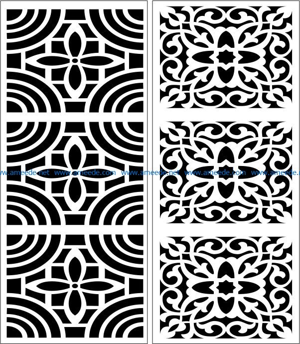 Design pattern panel screen E0007398 file cdr and dxf free vector download for Laser cut CNC