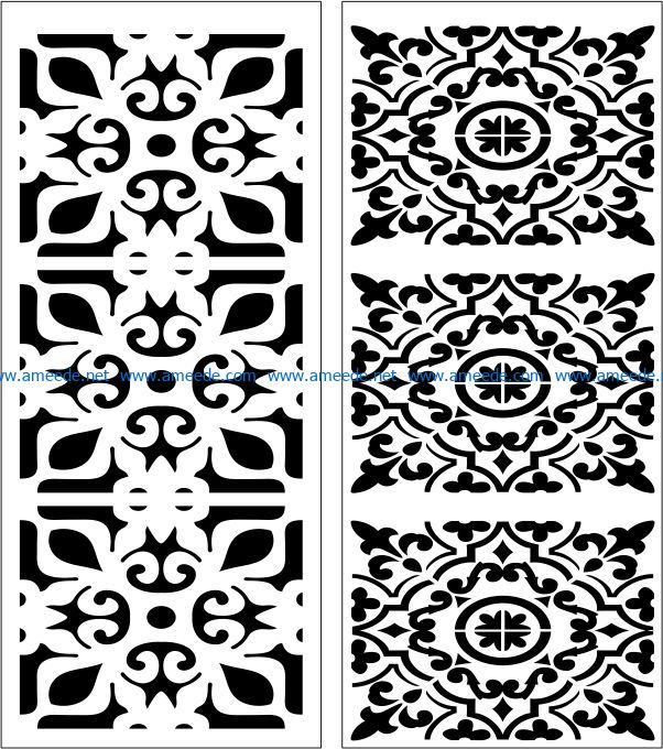 Design pattern panel screen E0007508 file cdr and dxf free vector download for Laser cut CNC