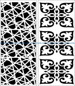 Design pattern panel screen E0007510 file cdr and dxf free vector download for Laser cut CNC