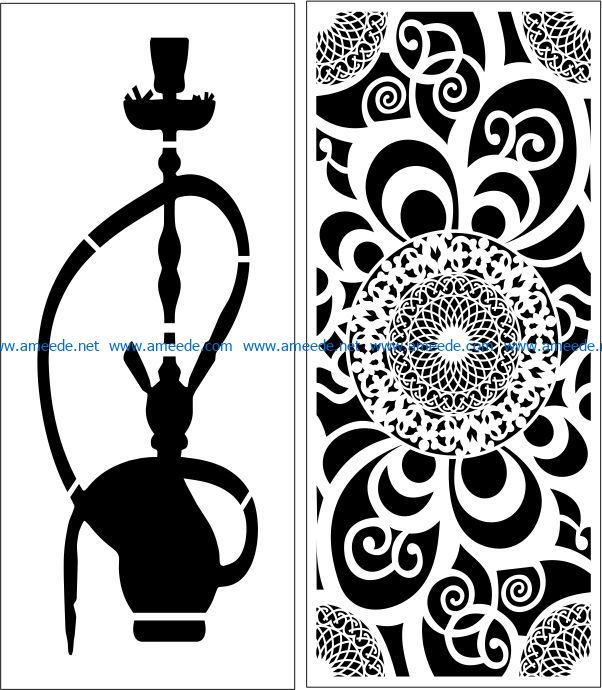 Design pattern panel screen E0007548 file cdr and dxf free vector download for Laser cut CNC