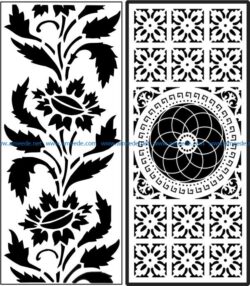 Design pattern panel screen E0007597 file cdr and dxf free vector download for Laser cut CNC