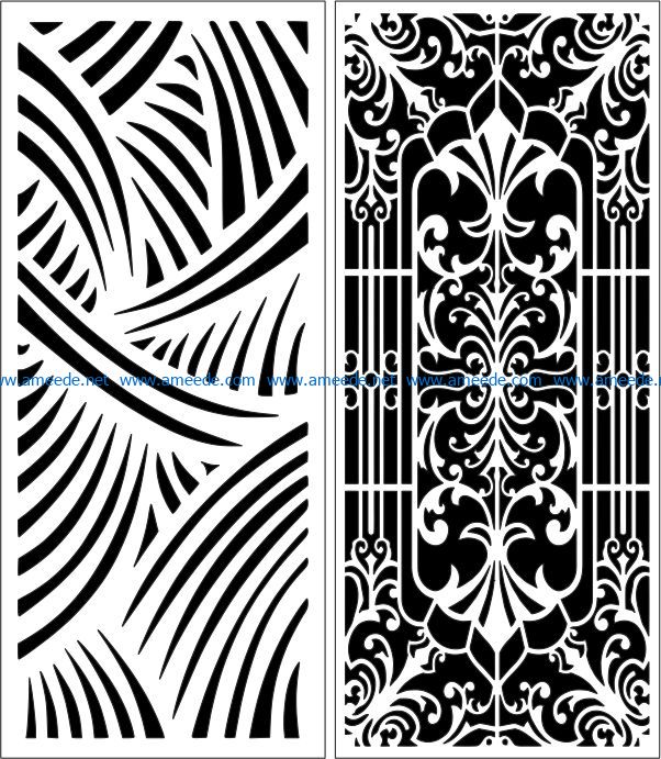 Design pattern panel screen E0007598 file cdr and dxf free vector download for Laser cut CNC