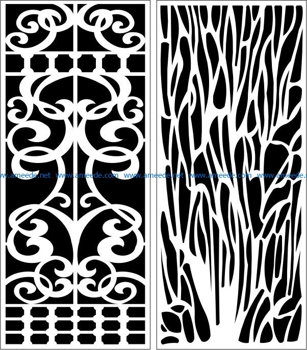 Design pattern panel screen E0007650 file cdr and dxf free vector download for Laser cut CNC