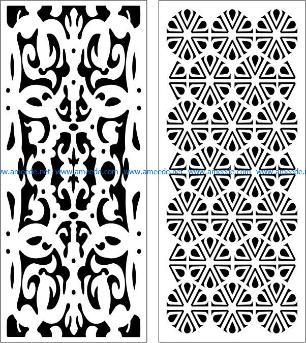 Design pattern panel screen E0007747 file cdr and dxf free vector download for Laser cut CNC