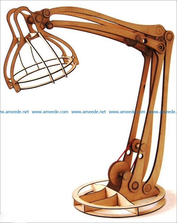 Desk lamp file cdr and dxf free vector download for Laser cut