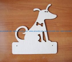 Dog key holder file cdr and dxf free vector download for Laser cut