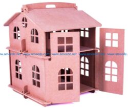 Doll house file cdr and dxf free vector download for Laser cut