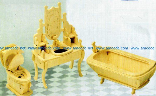 Doll's furniture file cdr and dxf free vector download for Laser cut