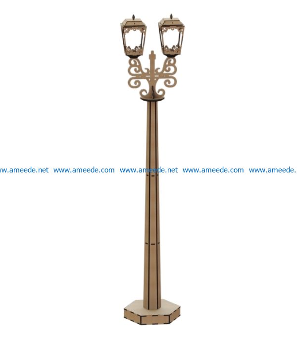 Double lamp file cdr and dxf free vector download for Laser cut