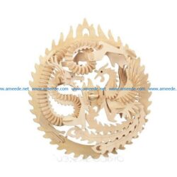 Dragon Phoenix file cdr and dxf free vector download for Laser cut