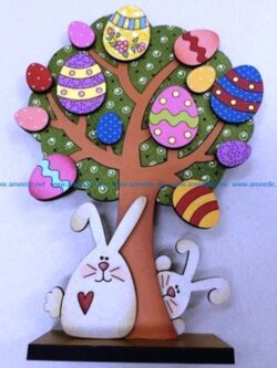 Easter tree file cdr and dxf free vector download for Laser cut