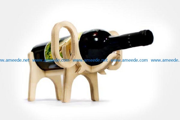 Elephant wine racks file cdr and dxf free vector download for Laser cut