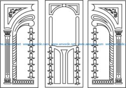 Flower door in succession file cdr and dxf free vector download for Laser cut CNC