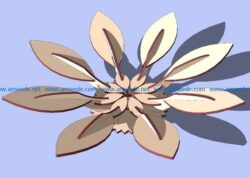 Flower shaped vase file cdr and dxf free vector download for Laser cut