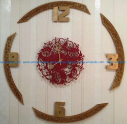 Flower wall clock file cdr and dxf free vector download for Laser cut
