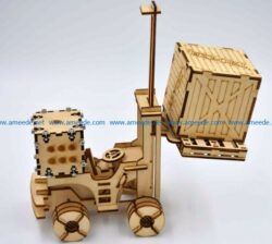 Forklift truck file cdr and dxf free vector download for Laser cut