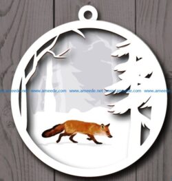 Fox ball seal cutting file cdr and dxf free vector download for Laser cut