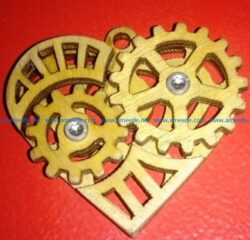 Gear heart file cdr and dxf free vector download for Laser cut