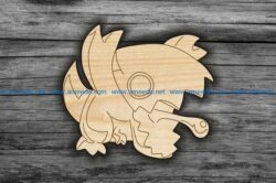 Gecko file cdr and dxf free vector download for Laser cut