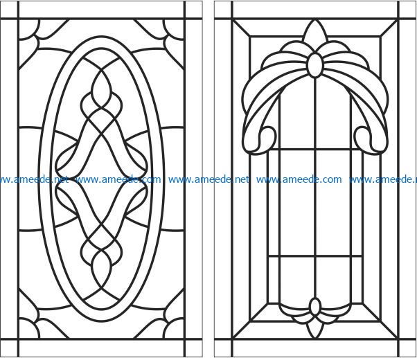 Glass window pattern file cdr and dxf free vector download for laser engraving machines
