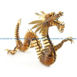 Golden Dragon file cdr and dxf free vector download for Laser cut