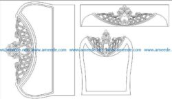 Headboard and mirror file cdr and dxf free vector download for Laser cut CNC