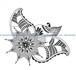 Hope flowers file cdr and dxf free vector download for print or laser engraving machines