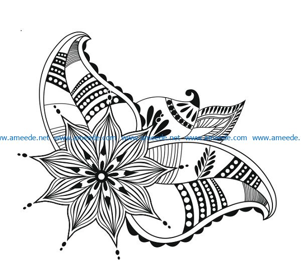 Hope flowers file cdr and dxf free vector download for print or laser engraving machines