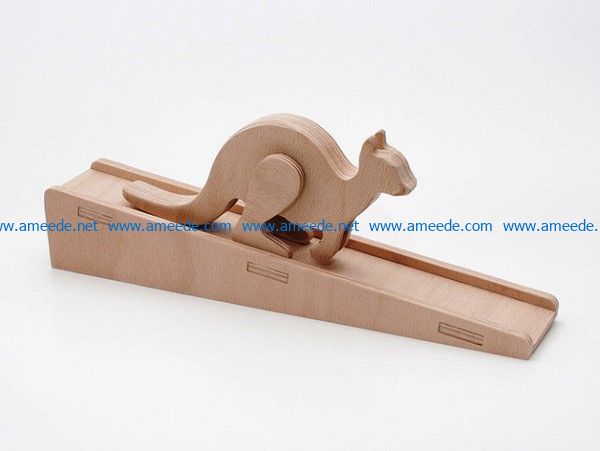 Hopped animal kangaroo file cdr and dxf free vector download for CNC cut