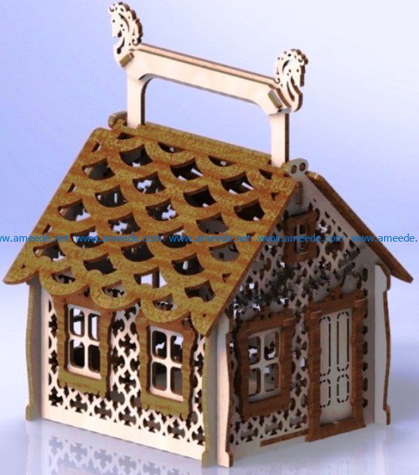 House for candy file cdr and dxf free vector download for Laser cut