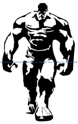 Hulk file cdr and dxf free vector download for print or laser engraving machines