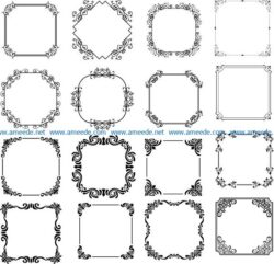 Impressive decorative frame file cdr and dxf free vector download for Laser cut CNC